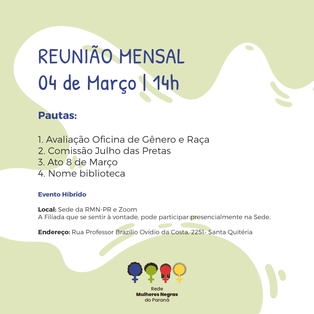 Reunião Mensal Março 